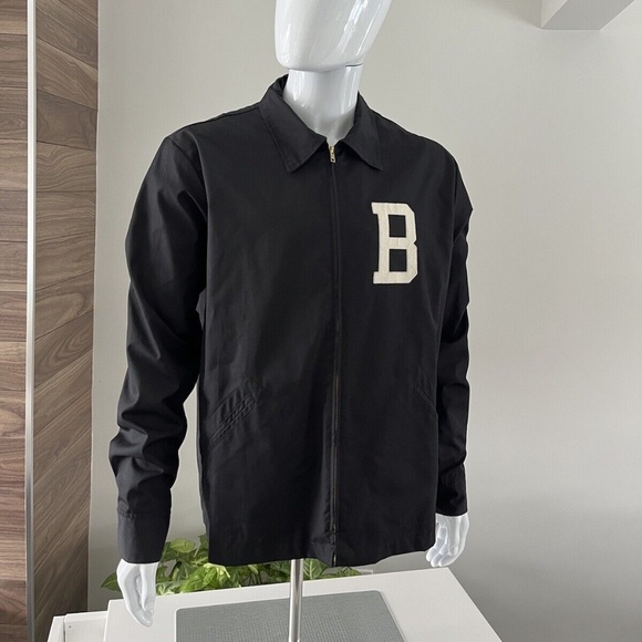 Ebbets Field Flannels Jacket B " THE LETTER BET " Black Men's XL - Picture 1 of 12